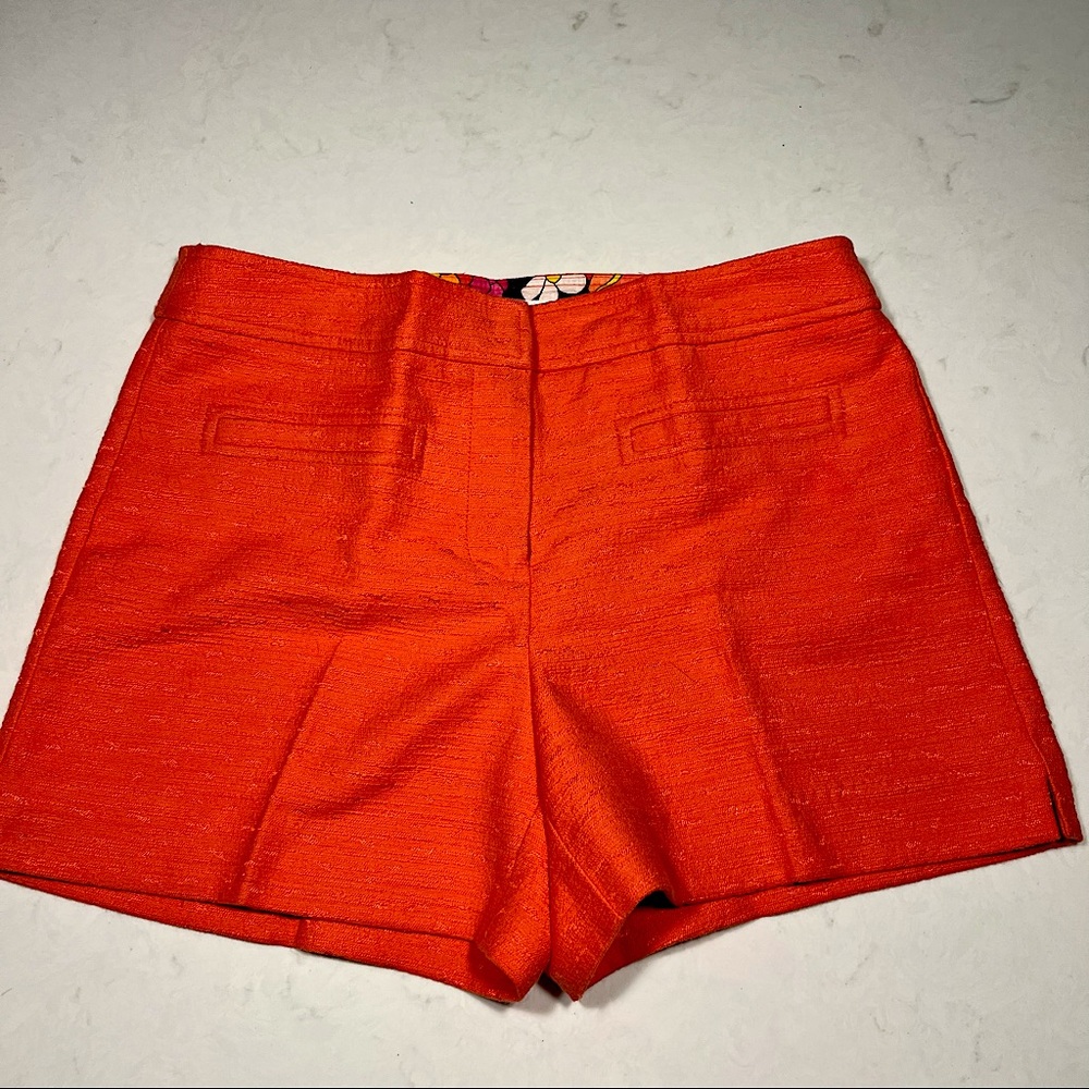 Trina Turk high waisted shorts, size 6, Coral